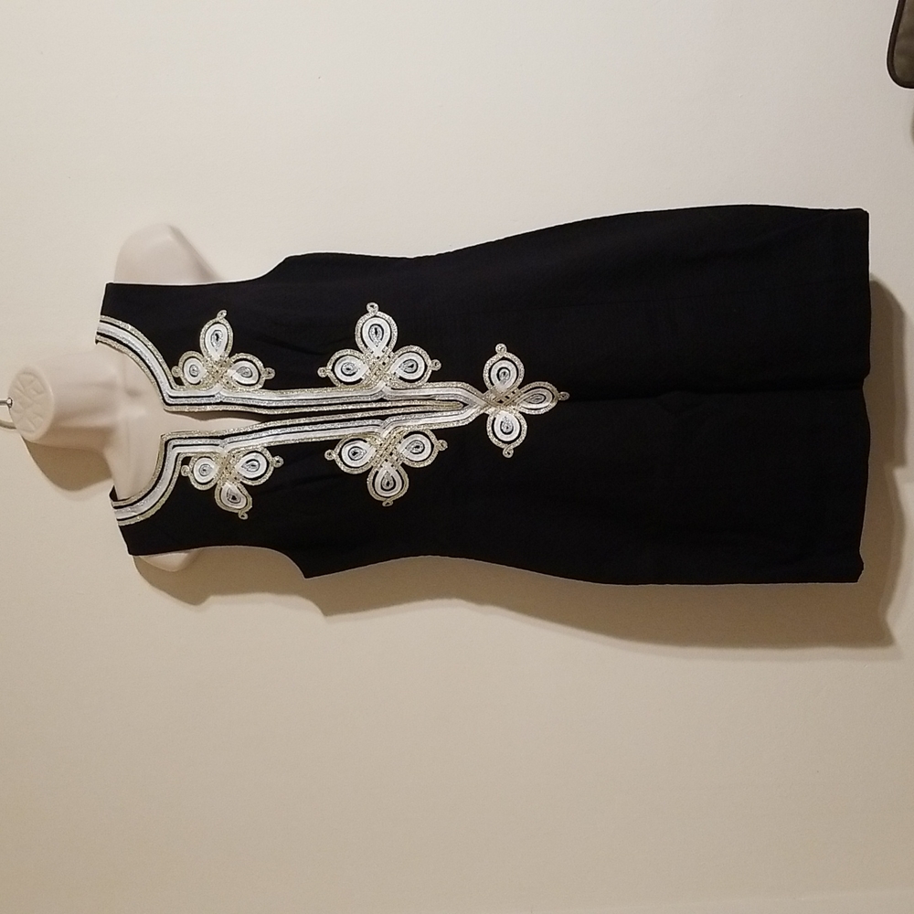 💃🕺Hp💃🕺Lilly pulitzer black Mila shift dress - Picture 3 of 17